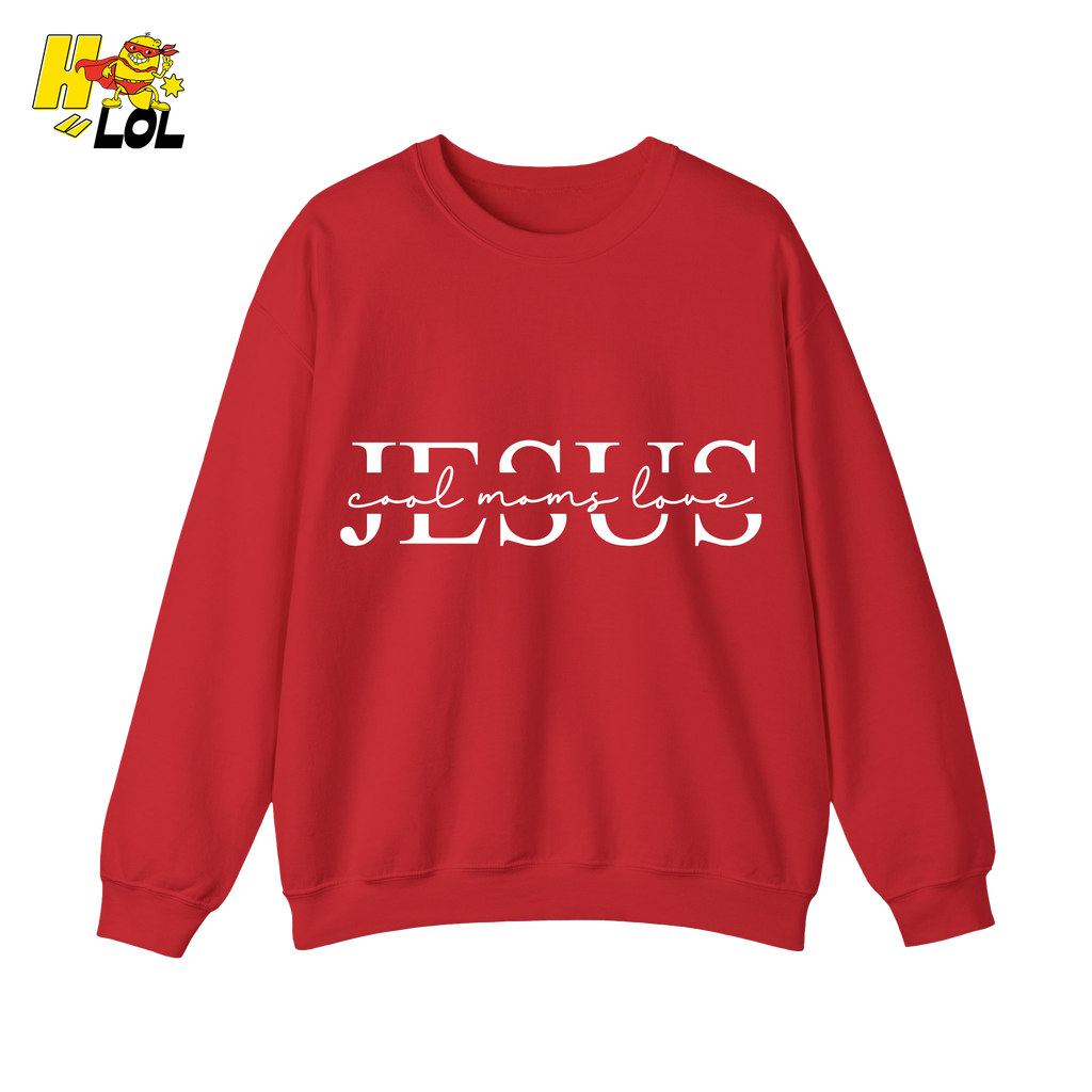 Cool Moms Love Jesus Graphic Sweatshirt Gift for Moms - HQLOL