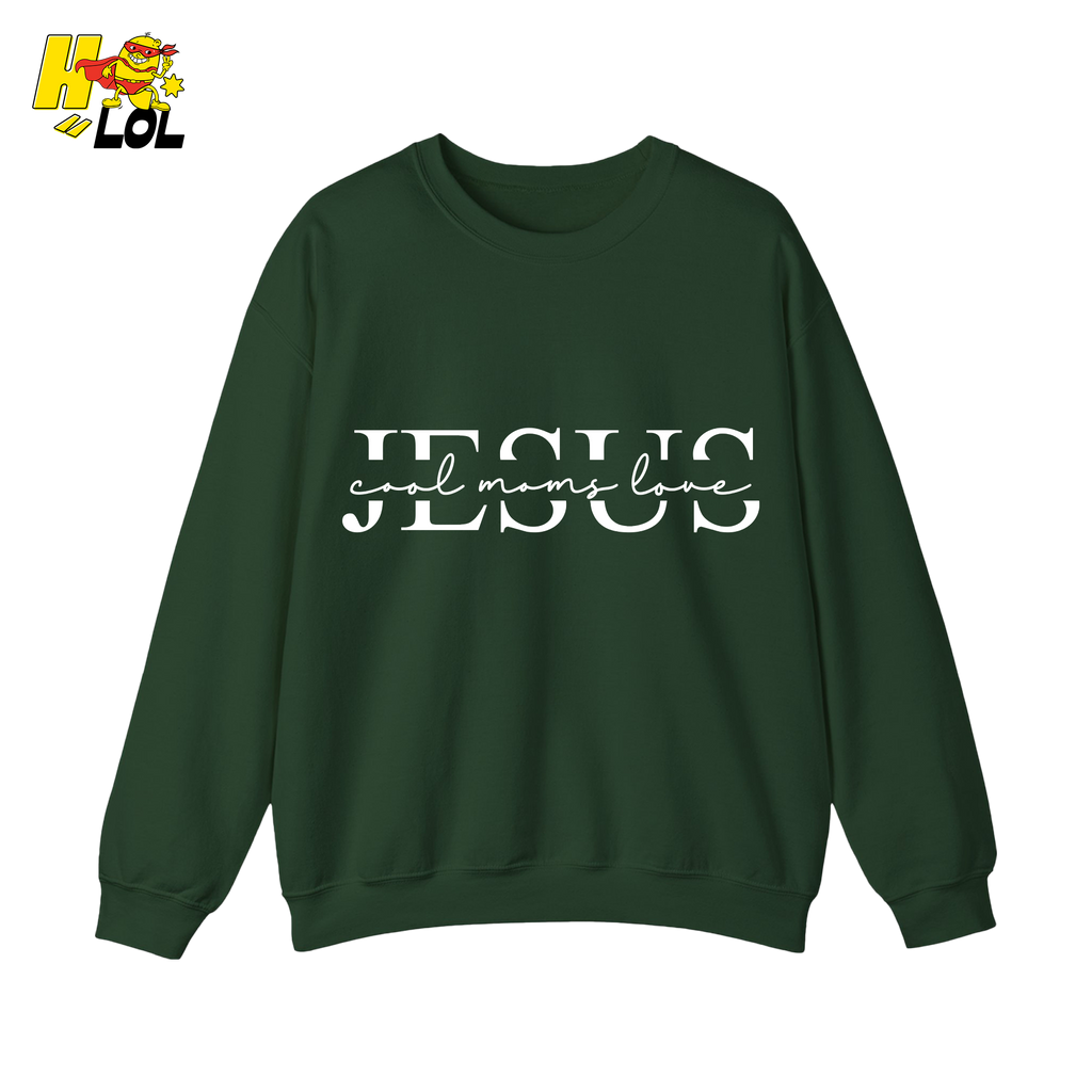 Cool Moms Love Jesus Graphic Sweatshirt Gift for Moms - HQLOL