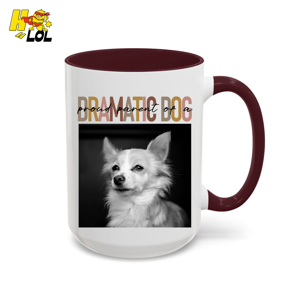 Dramatic Dog Portrait Proud Parents Mug Gift For Dog Lover - HQLOL