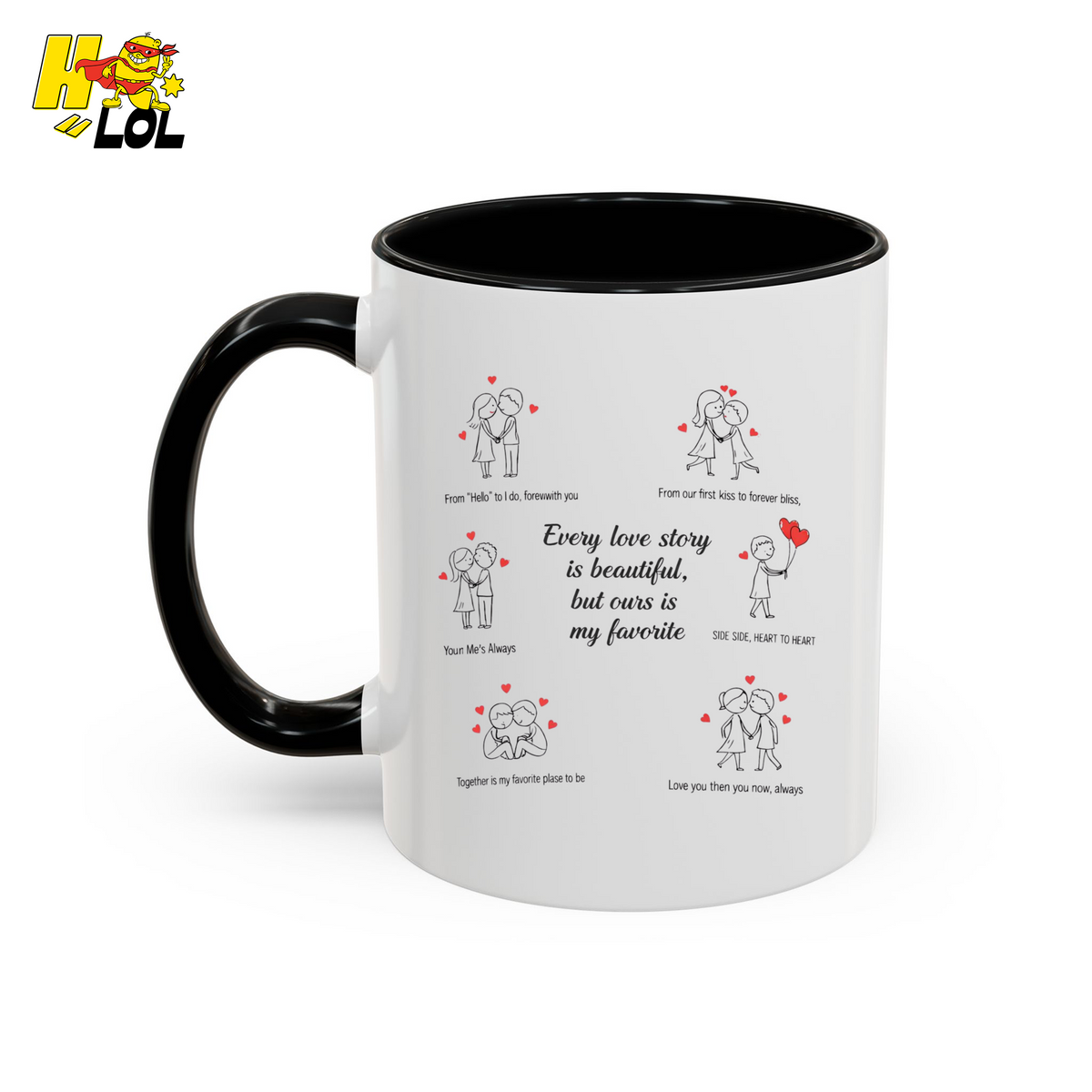 "Every Love Story Is Beautiful" Couple Mug Gift for Him Her - HQLOL
