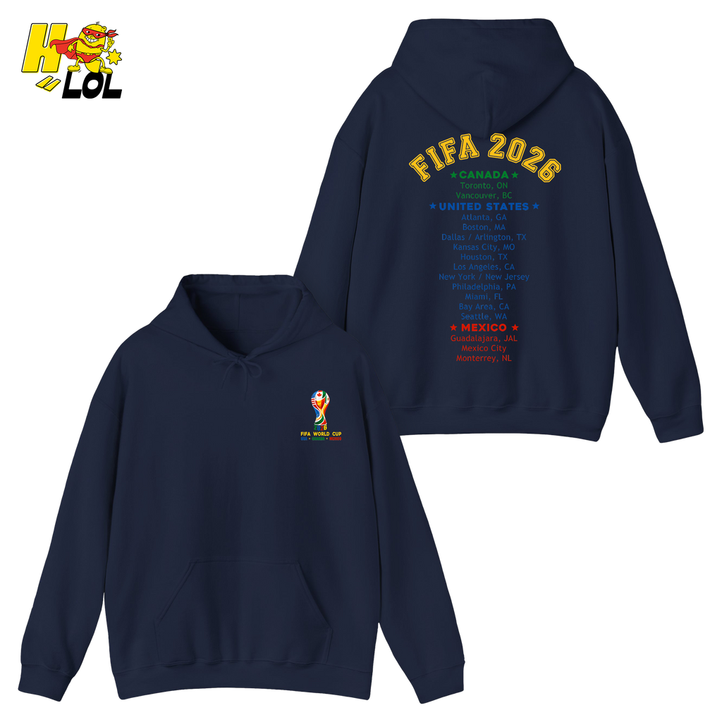 FIFA World Cup 2026 United States Canada Mexico Hoodie Gift for Soccer Fans - HQLOL