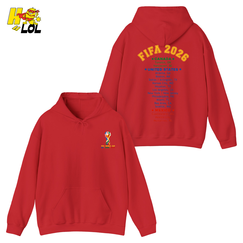 FIFA World Cup 2026 United States Canada Mexico Hoodie Gift for Soccer Fans - HQLOL