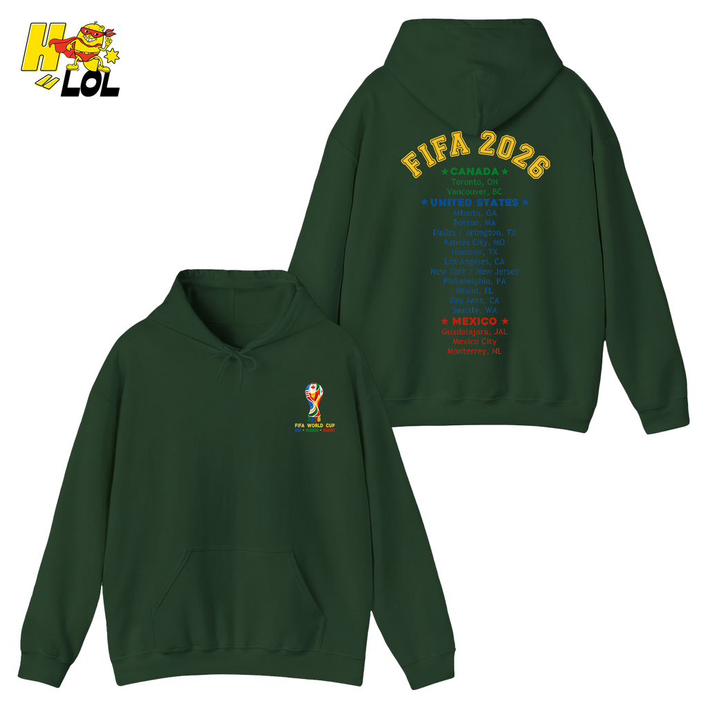 FIFA World Cup 2026 United States Canada Mexico Hoodie Gift for Soccer Fans - HQLOL