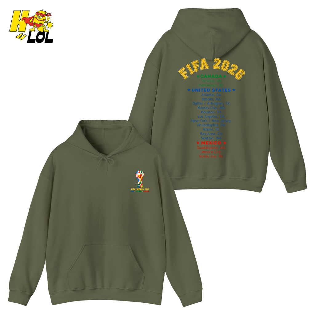 FIFA World Cup 2026 United States Canada Mexico Hoodie Gift for Soccer Fans - HQLOL
