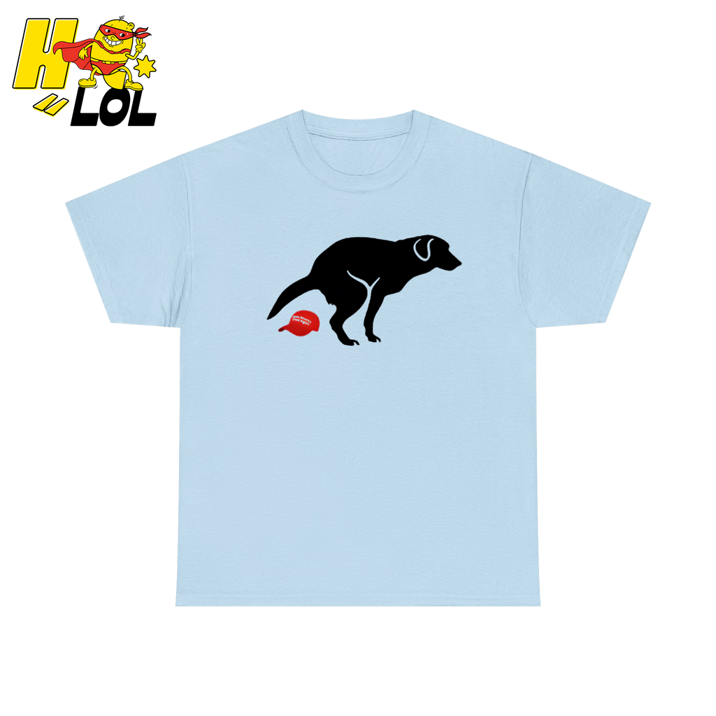 Dog Pooping Political Humor T Shirt Gift For Meme Fans - HQLOL