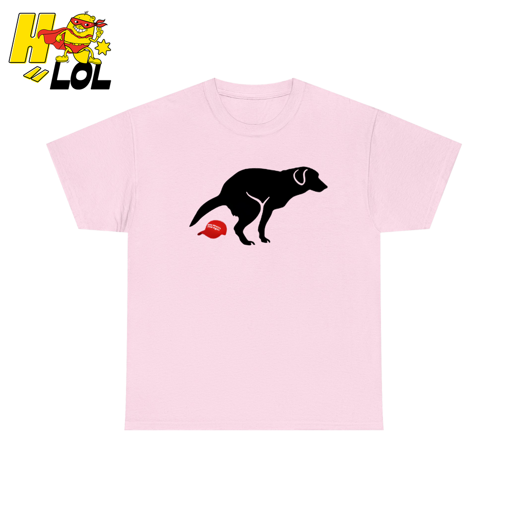 Dog Pooping Political Humor T Shirt Gift For Meme Fans - HQLOL