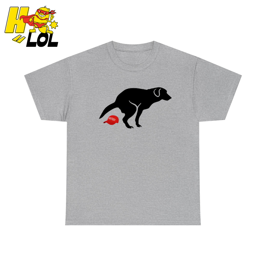 Dog Pooping Political Humor T Shirt Gift For Meme Fans - HQLOL
