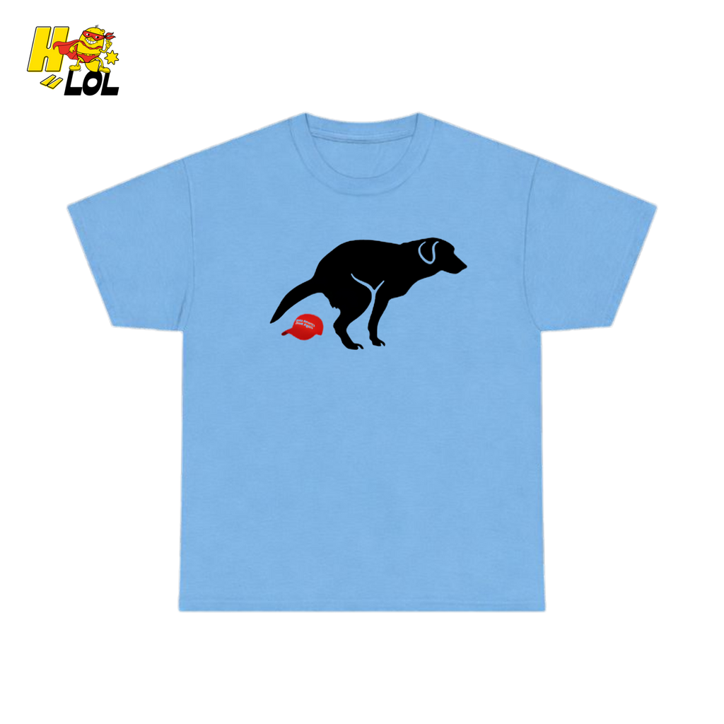 Dog Pooping Political Humor T Shirt Gift For Meme Fans - HQLOL
