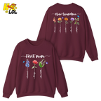 First Mom Now Grandma Floral Design Sweatshirt Personalized Gift for Mom - HQLOL
