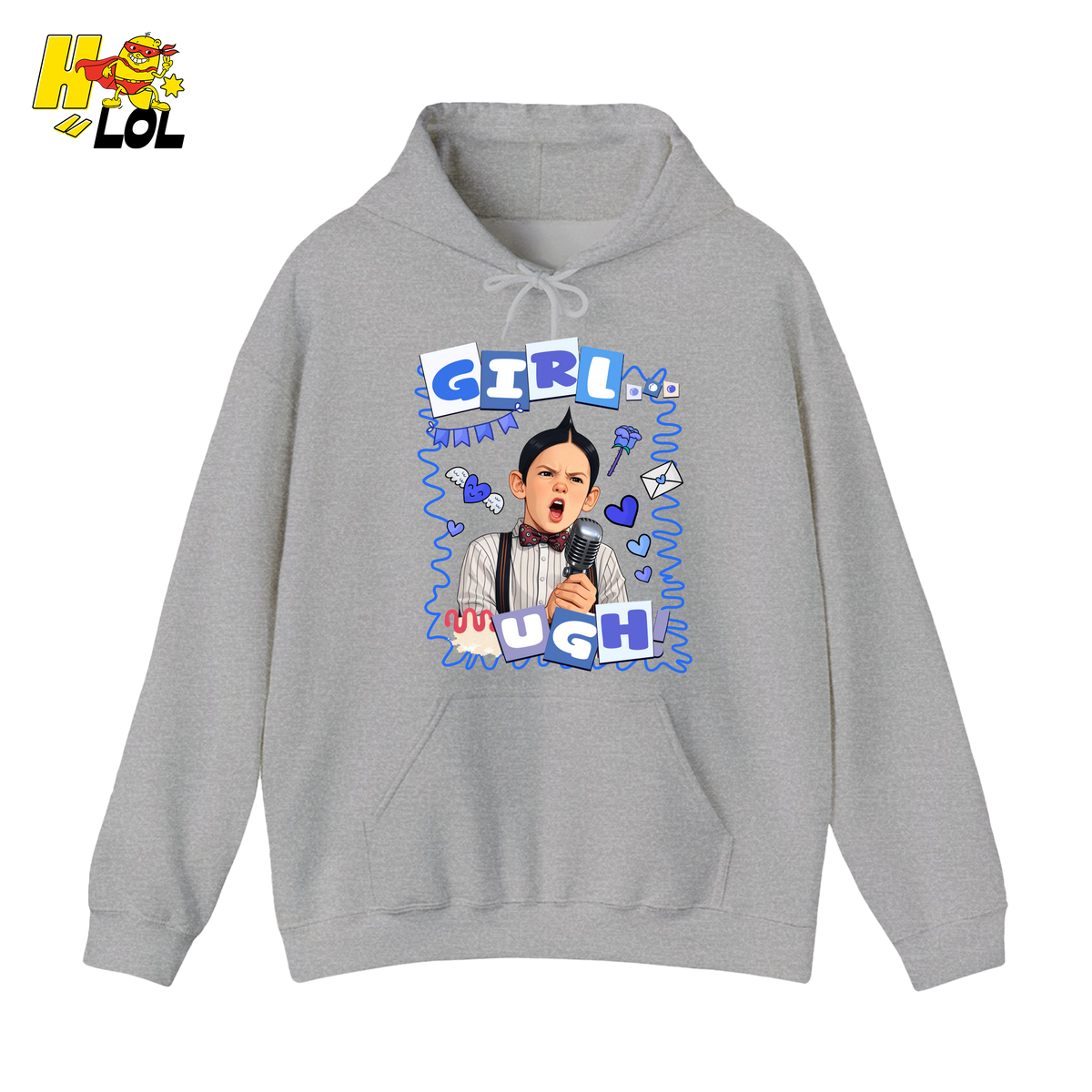 Girls Ugh! Hoodie Funny Valentines Day Gift for Him - HQLOL
