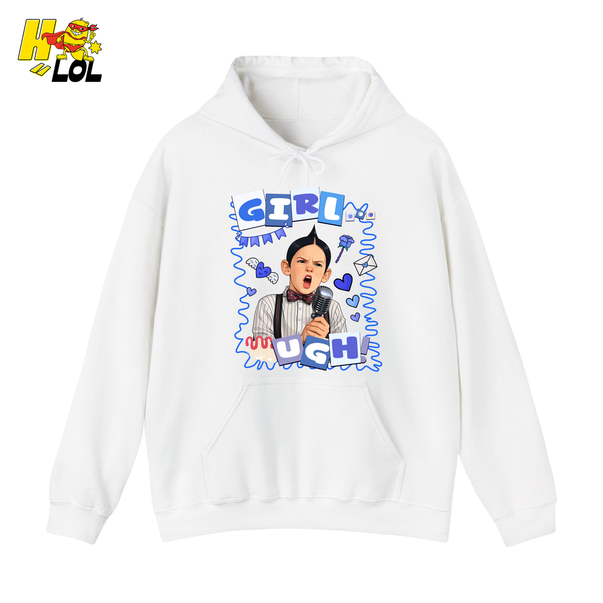 Girls Ugh! Hoodie Funny Valentines Day Gift for Him - HQLOL
