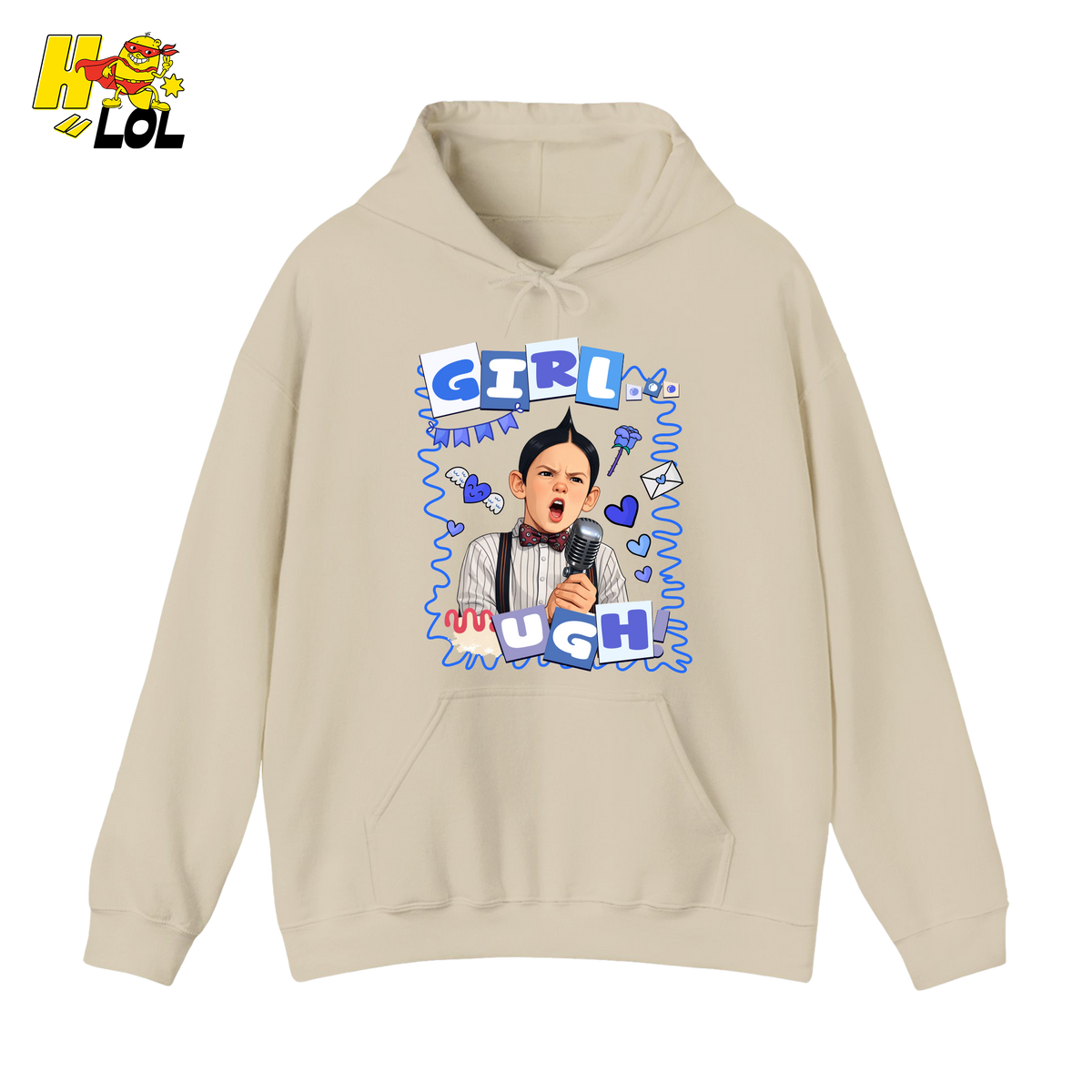 Girls Ugh! Hoodie Funny Valentines Day Gift for Him - HQLOL