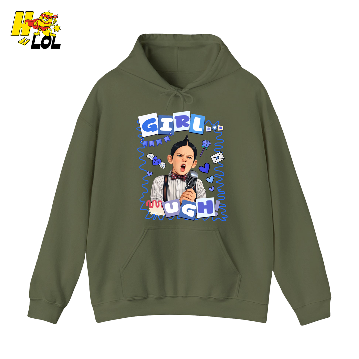 Girls Ugh! Hoodie Funny Valentines Day Gift for Him - HQLOL