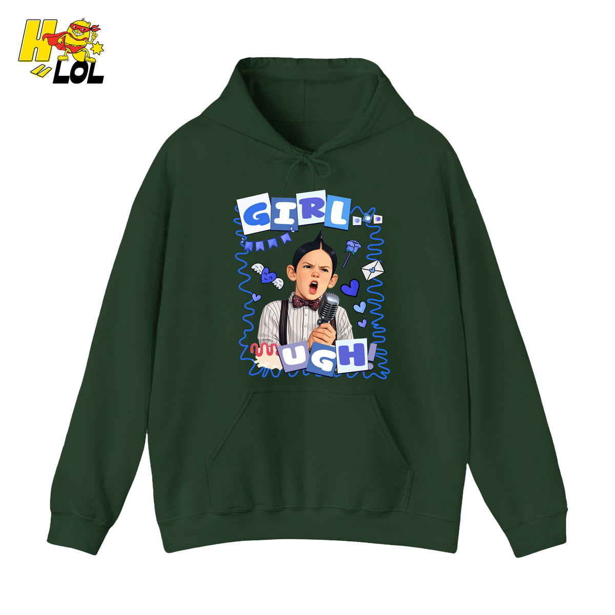 Girls Ugh! Hoodie Funny Valentines Day Gift for Him - HQLOL