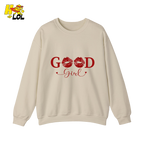 Good Girl Bookish Graphic Sweatshirt Gift for Her - HQLOL