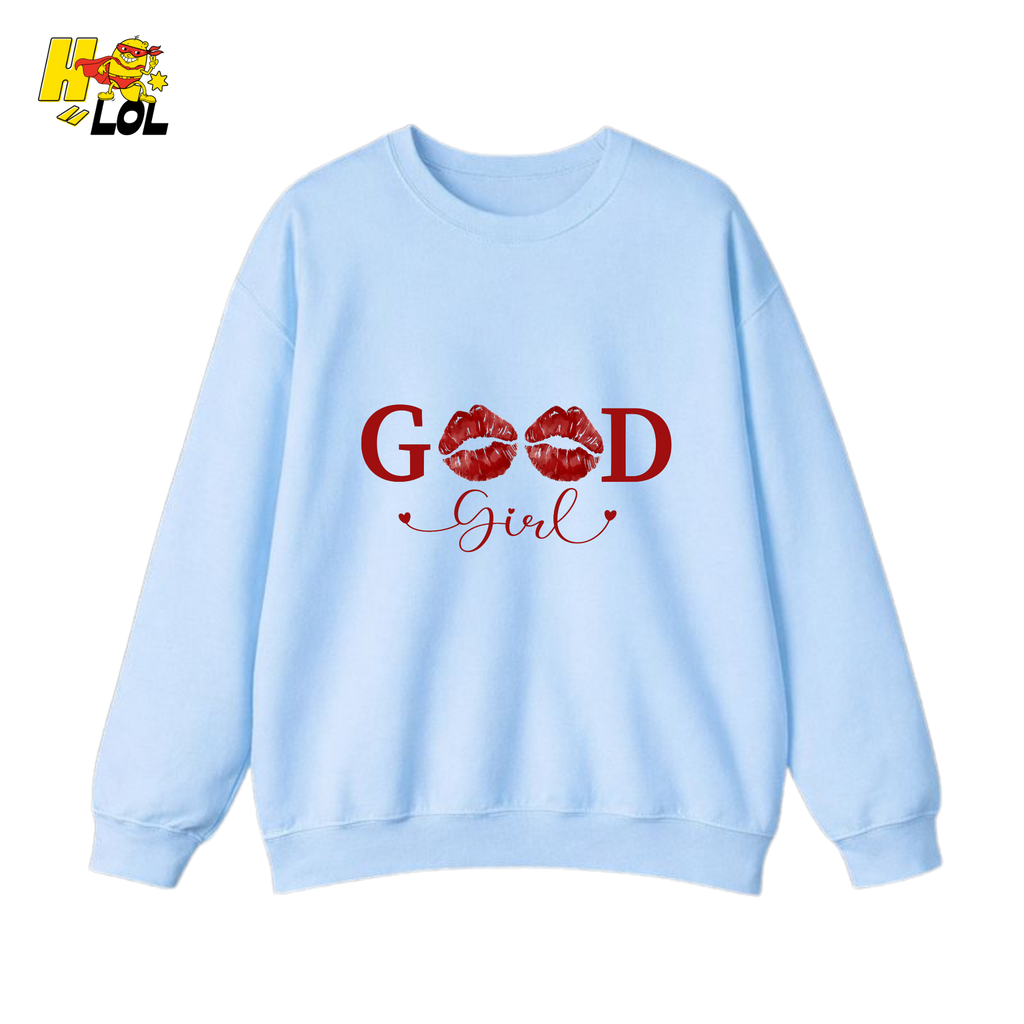 Good Girl Bookish Graphic Sweatshirt Gift for Her - HQLOL