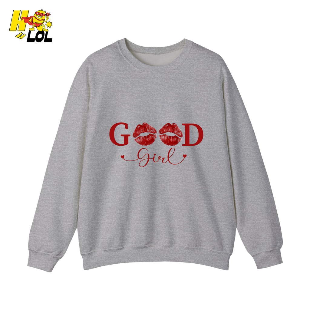 Good Girl Bookish Graphic Sweatshirt Gift for Her - HQLOL