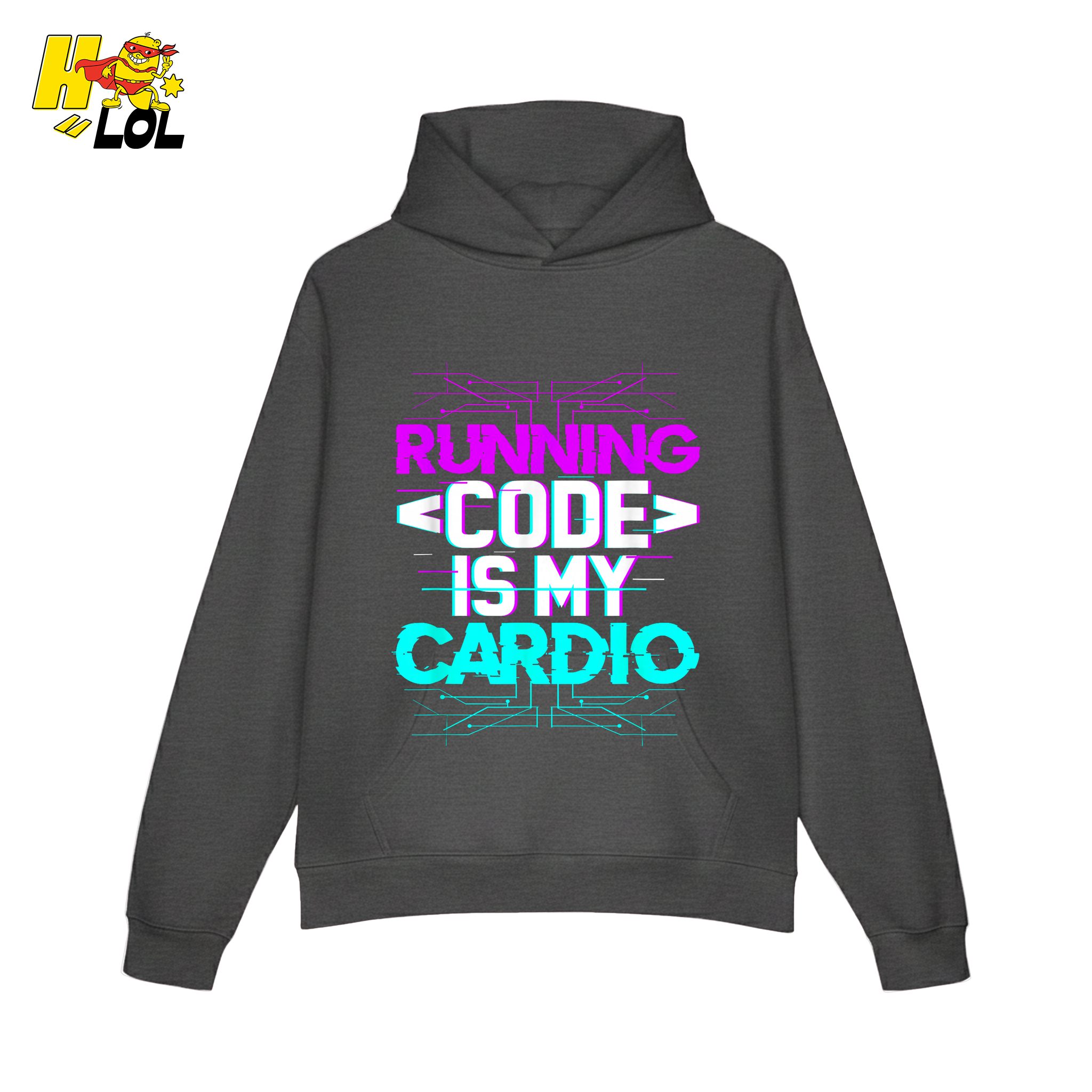 Running Code Is My Cardio Shirt Funny Programmer Neon Shirt - HQLOL