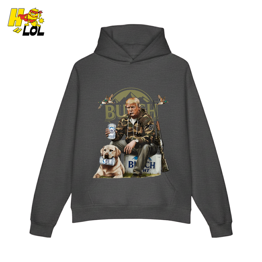 Busch Light Hunting Shirt Funny Deer Camp Dog Camo Shirt - HQLOL