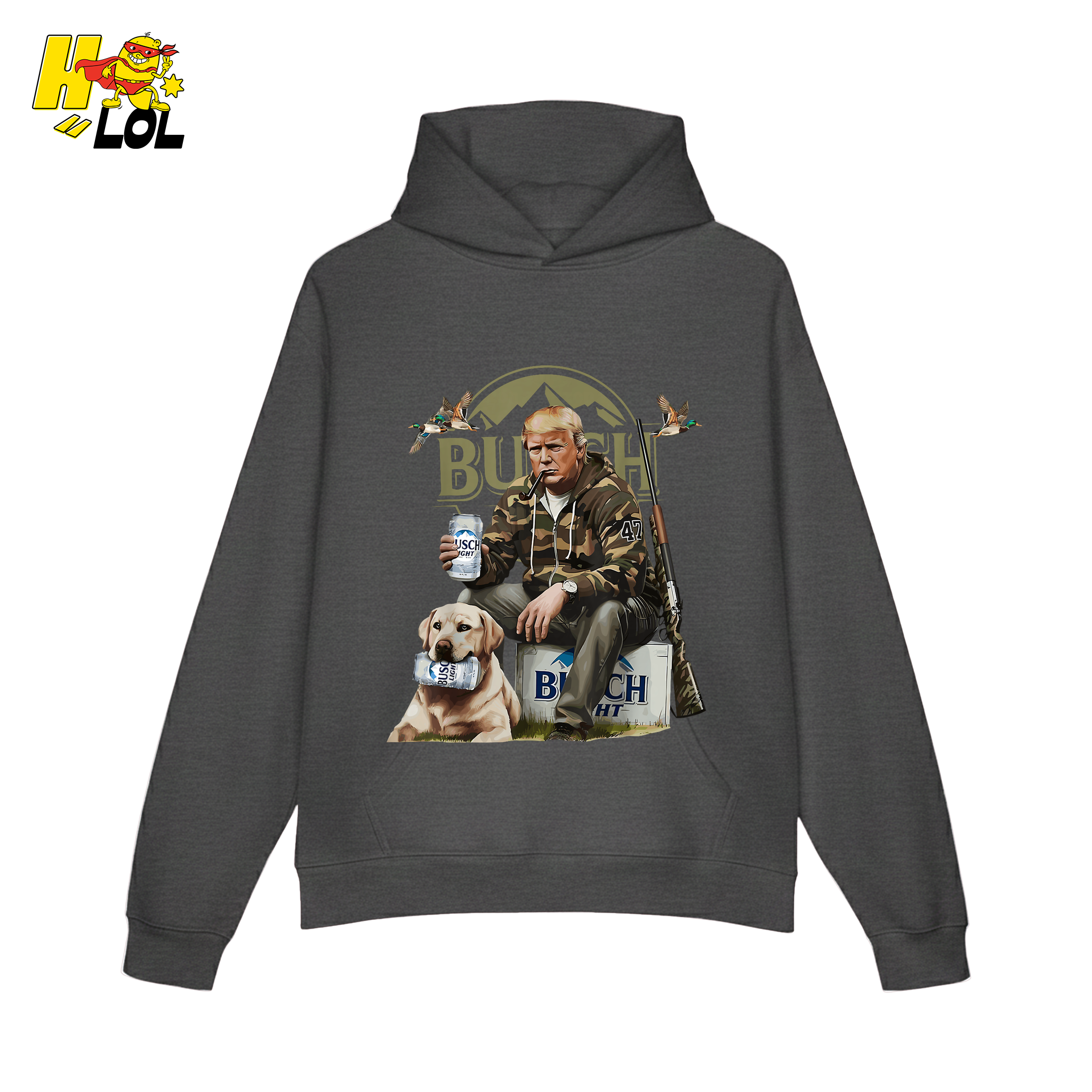 Busch Light Hunting Shirt Funny Deer Camp Dog Camo Shirt - HQLOL