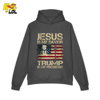 Jesus Is My Savior Trump Is My President Shirt Christian Patriotic - HQLOL