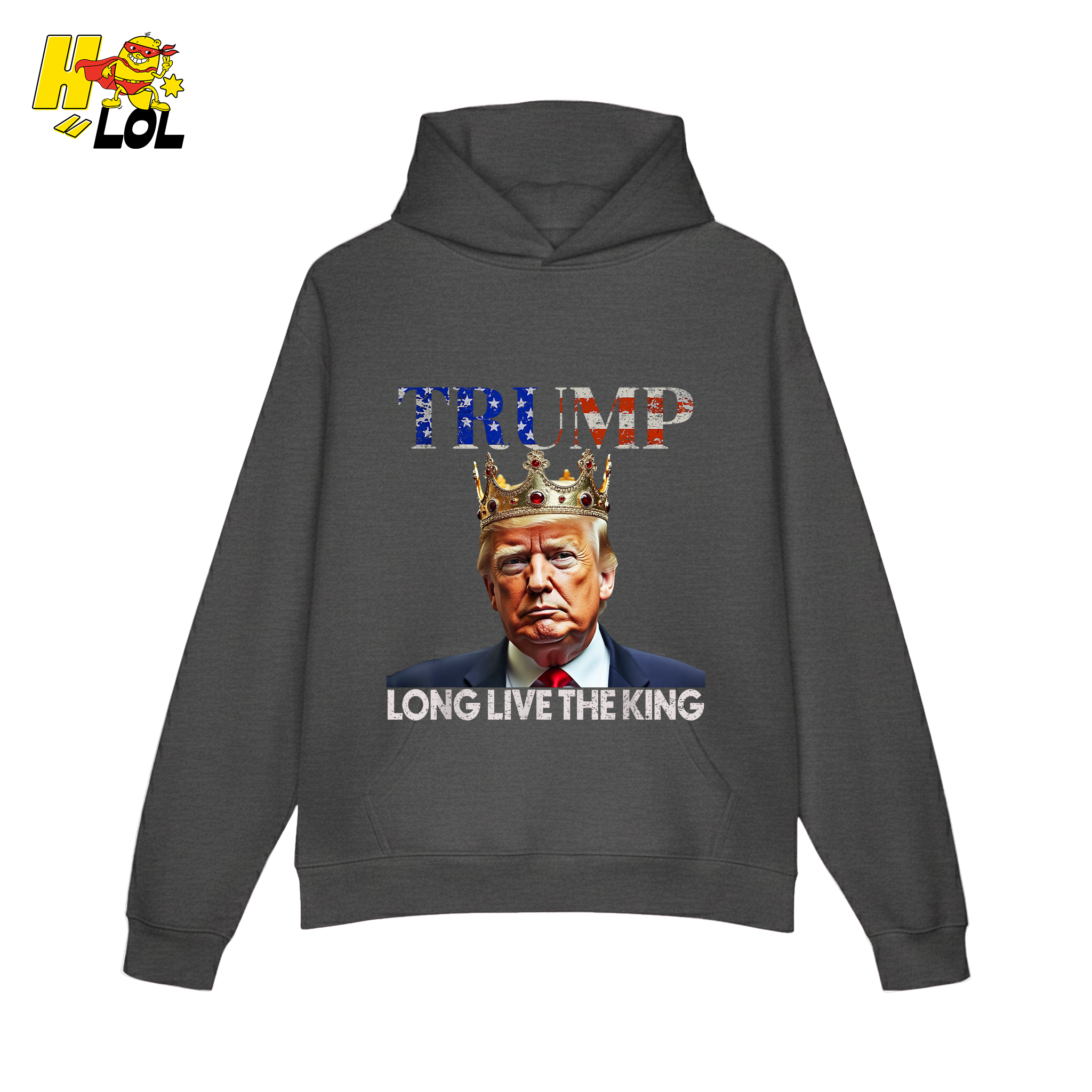 Trump Long Live The King Shirt Crown Patriotic Graphic Shirt - HQLOL