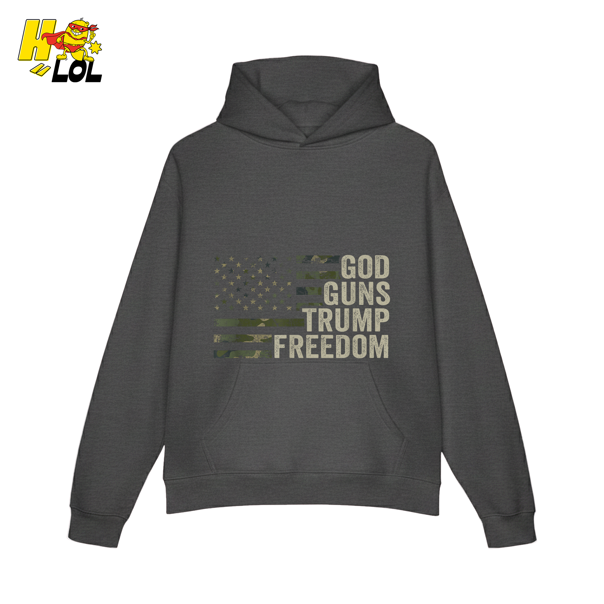 God Guns Trump Freedom Shirt Patriotic Camo Flag Shirt - HQLOL