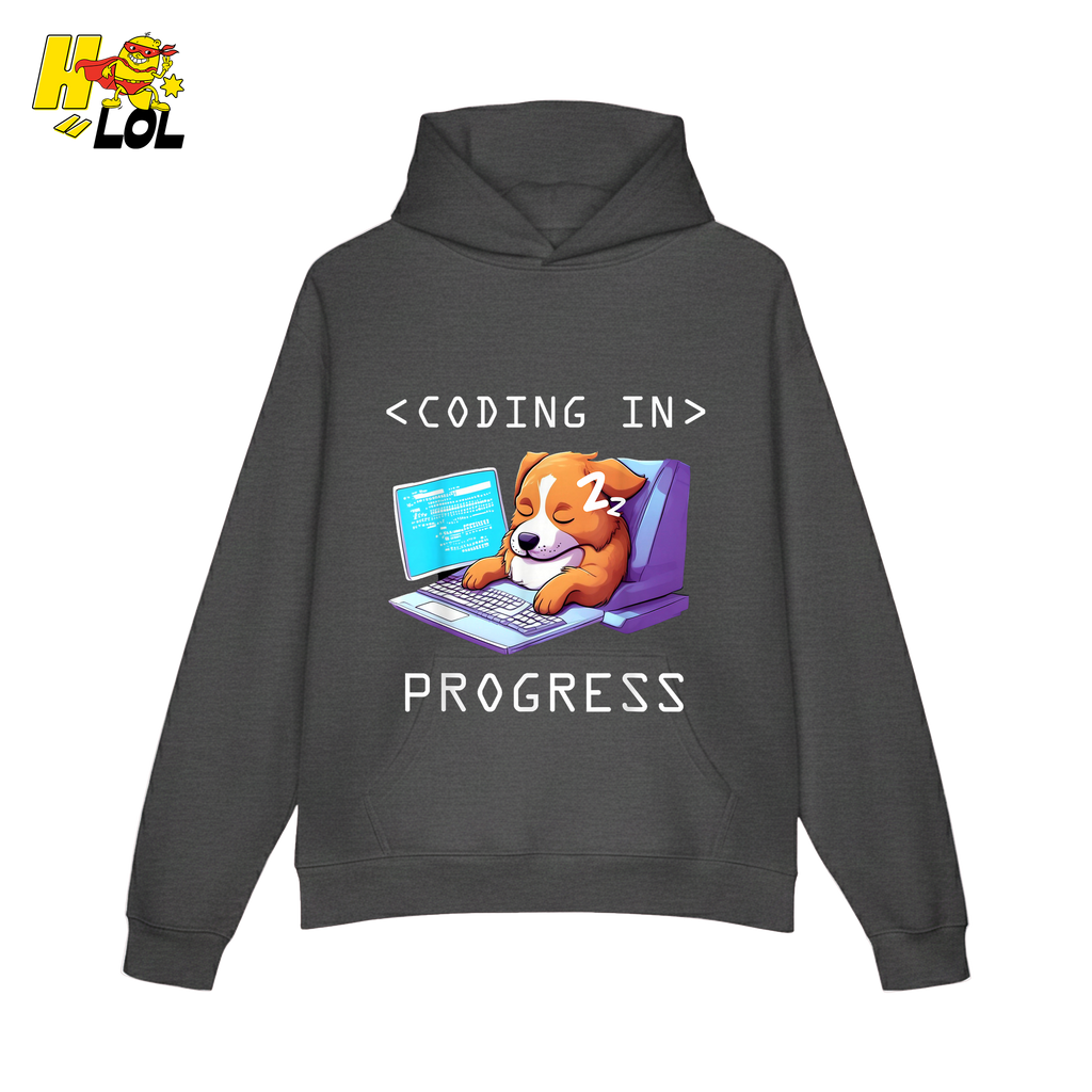 Coding In Progress Shirt Funny Programmer Sleepy Dog Shirt - HQLOL