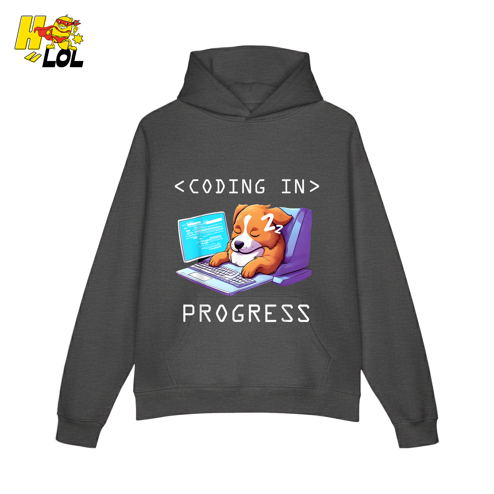 Coding In Progress Shirt Funny Programmer Sleepy Dog Shirt - HQLOL