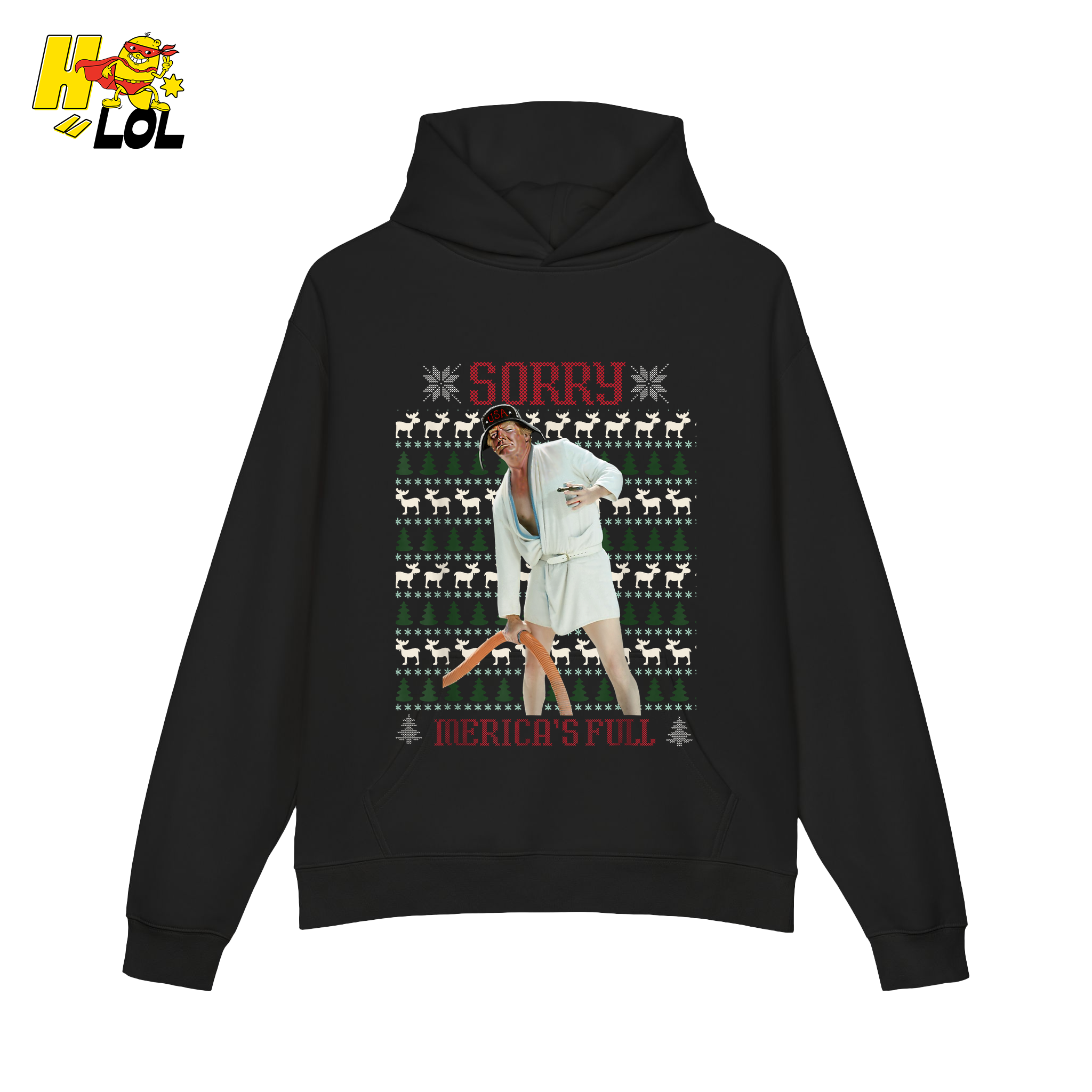 Sorry Merica’s Full Shirt Funny Ugly Christmas Holiday Shirt - HQLOL