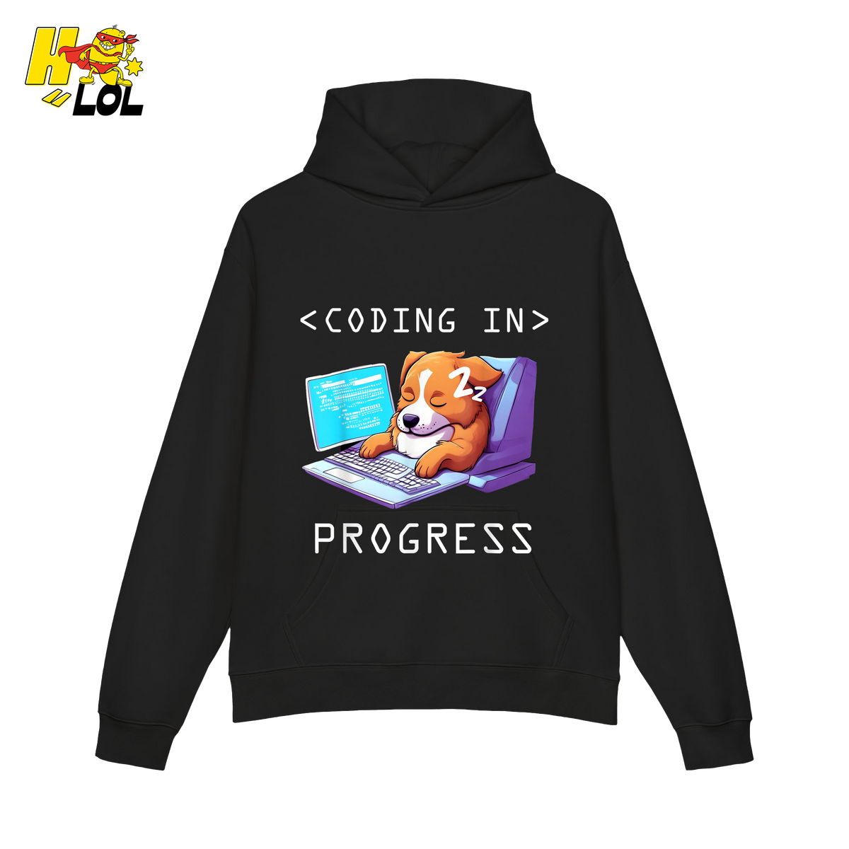 Coding In Progress Shirt Funny Programmer Sleepy Dog Shirt - HQLOL