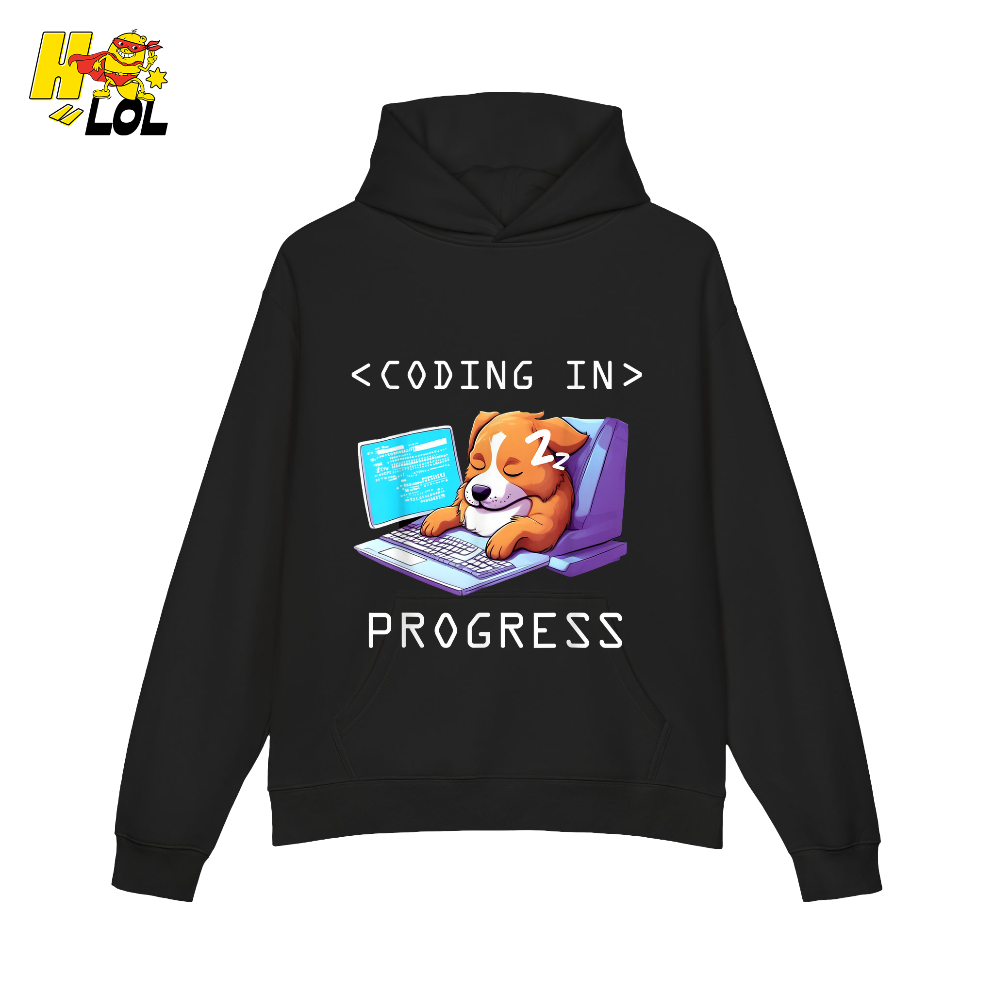 Coding In Progress Shirt Funny Programmer Sleepy Dog Shirt - HQLOL