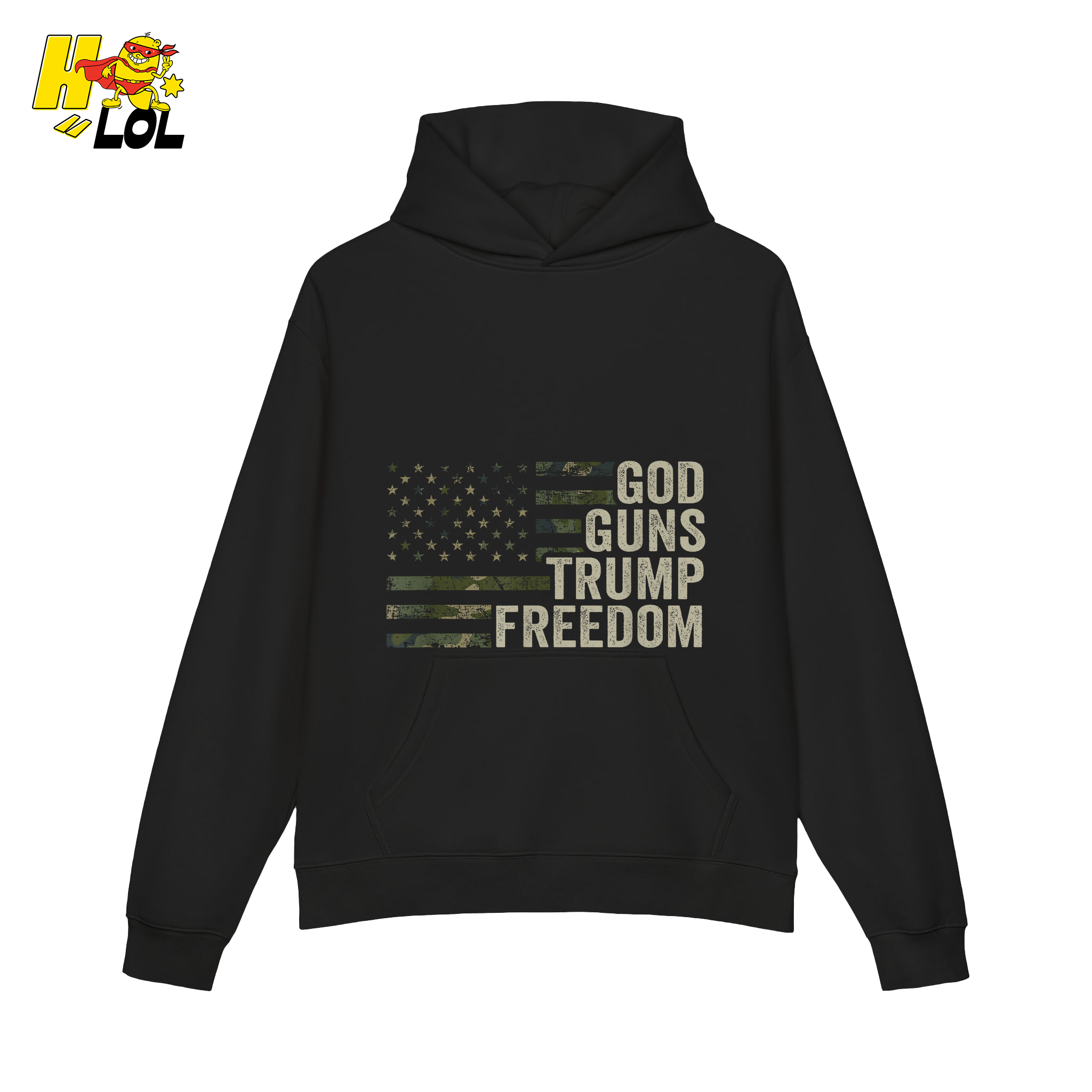 God Guns Trump Freedom Shirt Patriotic Camo Flag Shirt - HQLOL