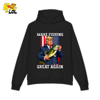 Make Fishing Great Again Shirt Funny Patriotic Bass Fishing Shirt - HQLOL