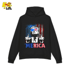 Merica Shirt Funny Patriotic USA Flag Graphic Shirt - HQLOL
