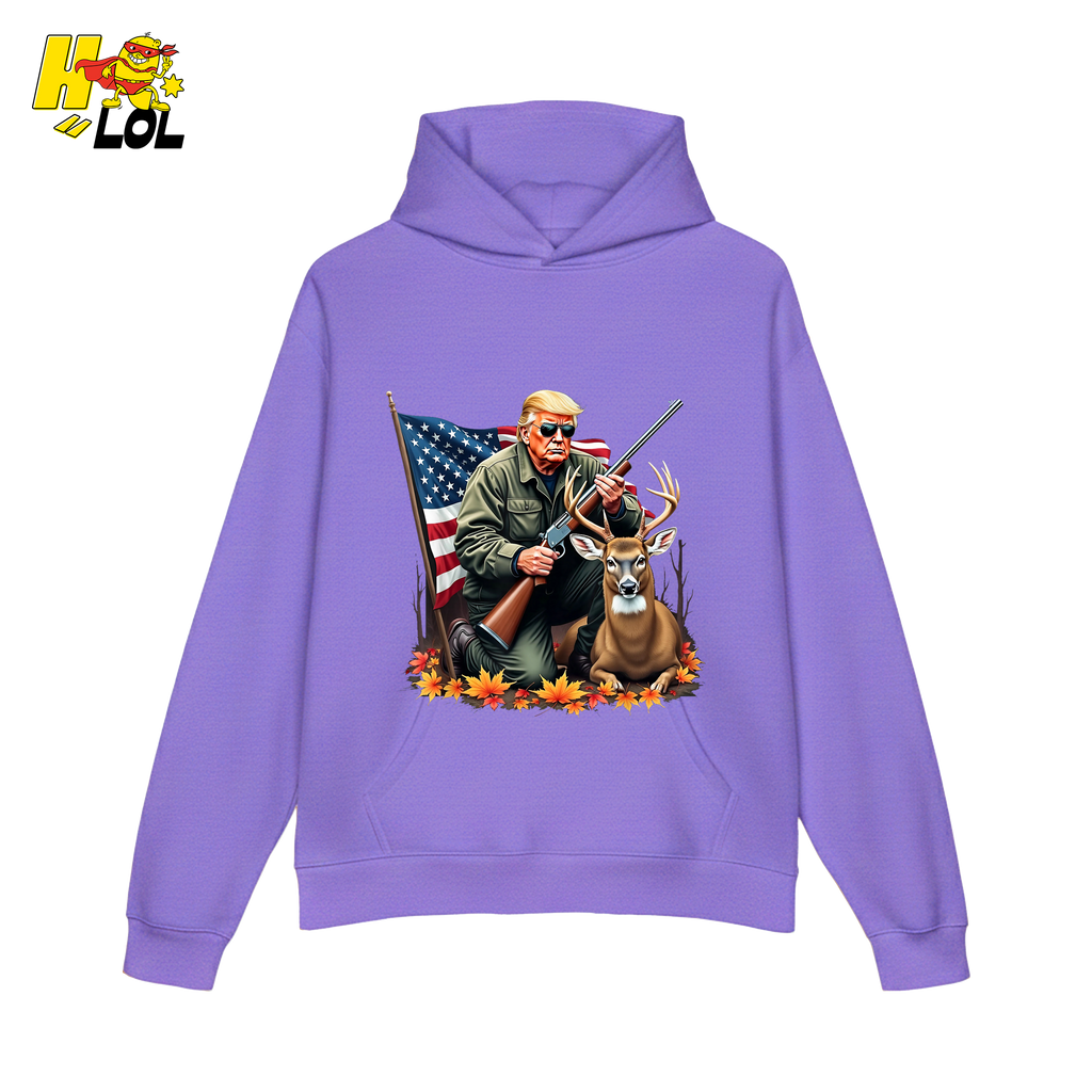 Patriotic Hunting Shirt Hunter Deer American Flag Graphic Shirt - HQLOL