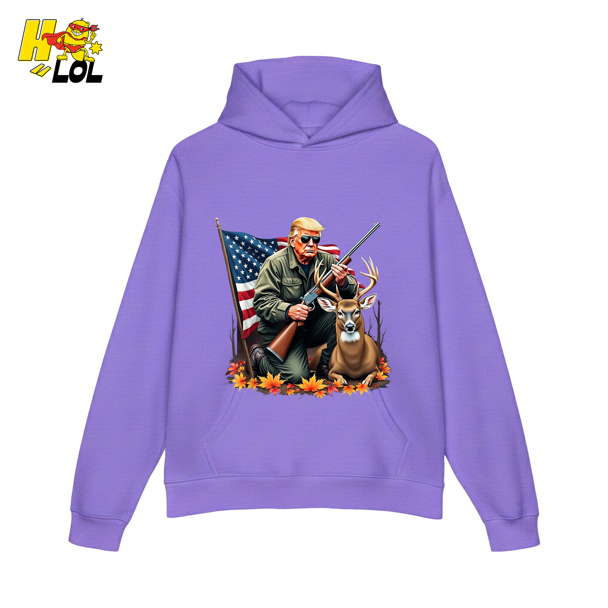 Patriotic Hunting Shirt Hunter Deer American Flag Graphic Shirt - HQLOL