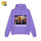 9 Lives Baby Shirt Funny Cat Meme Graphic Shirt - HQLOL