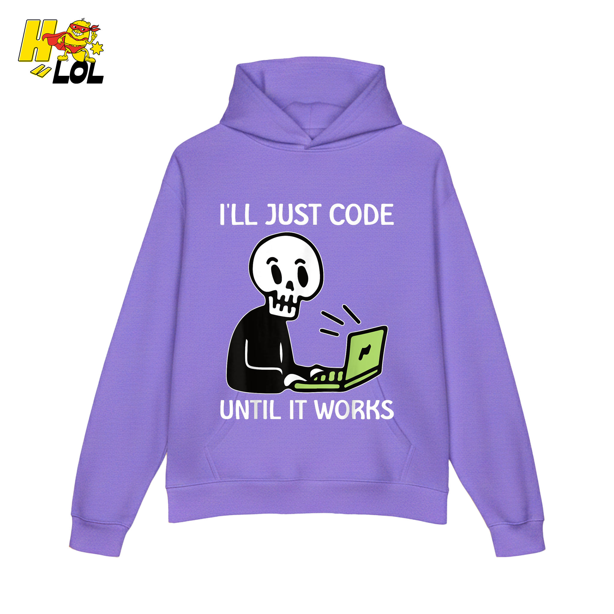 I’ll Just Code Until It Works Shirt Funny Skeleton Programmer Shirt - HQLOL