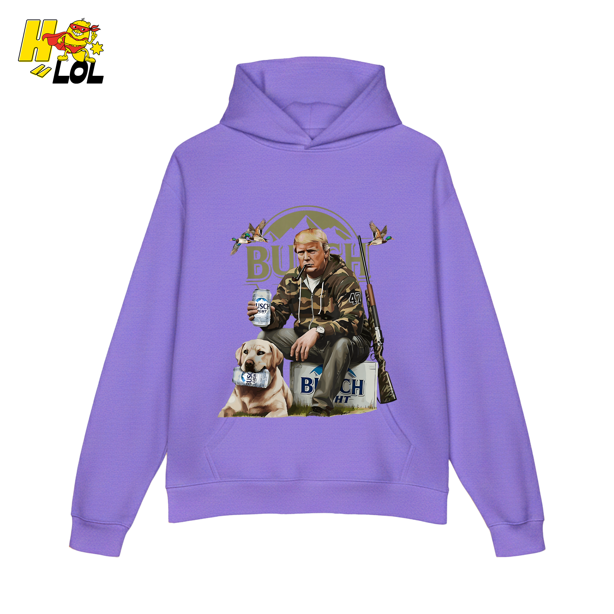 Busch Light Hunting Shirt Funny Deer Camp Dog Camo Shirt - HQLOL