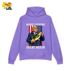Make Fishing Great Again Shirt Funny Patriotic Bass Fishing Shirt - HQLOL