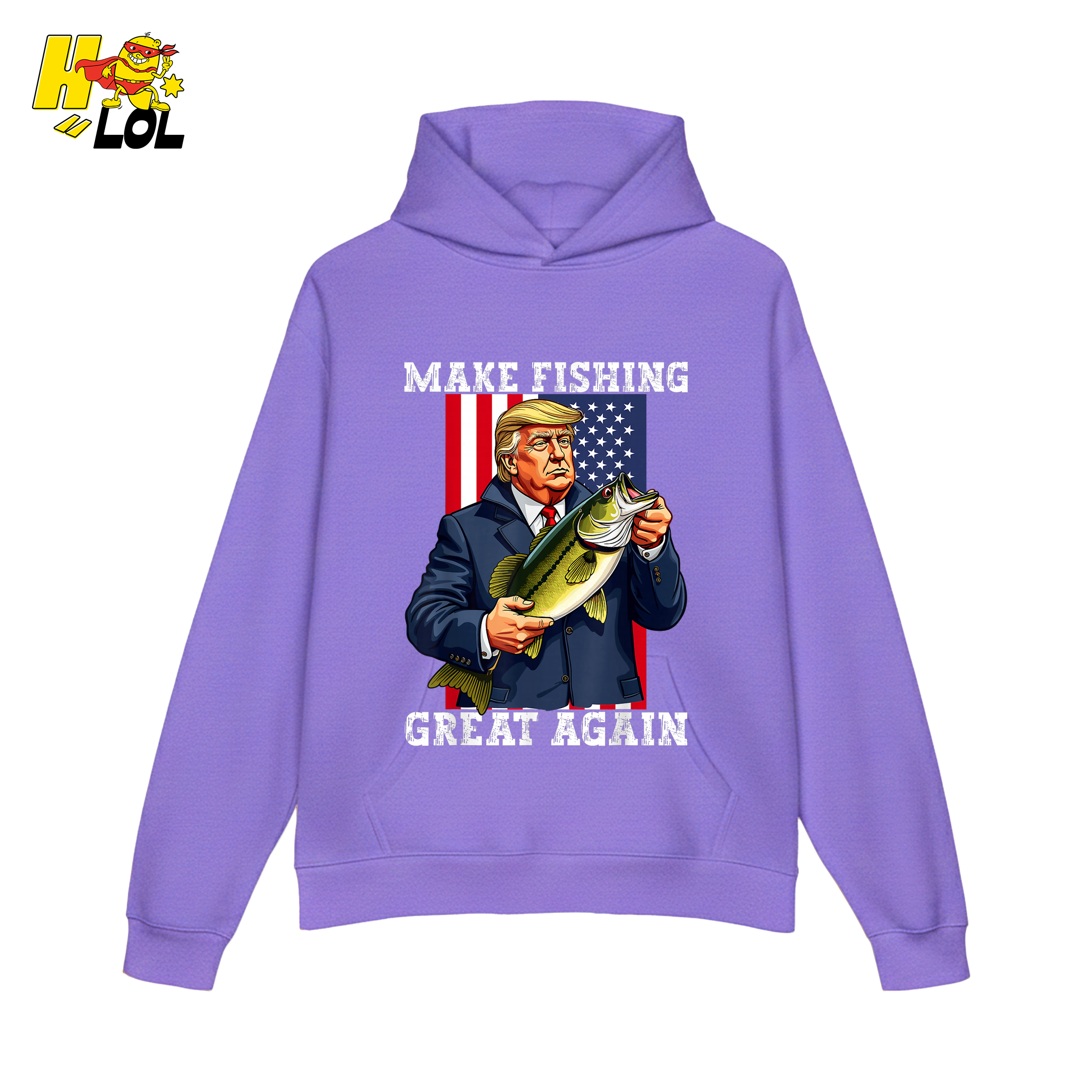 Make Fishing Great Again Shirt Funny Patriotic Bass Fishing Shirt - HQLOL