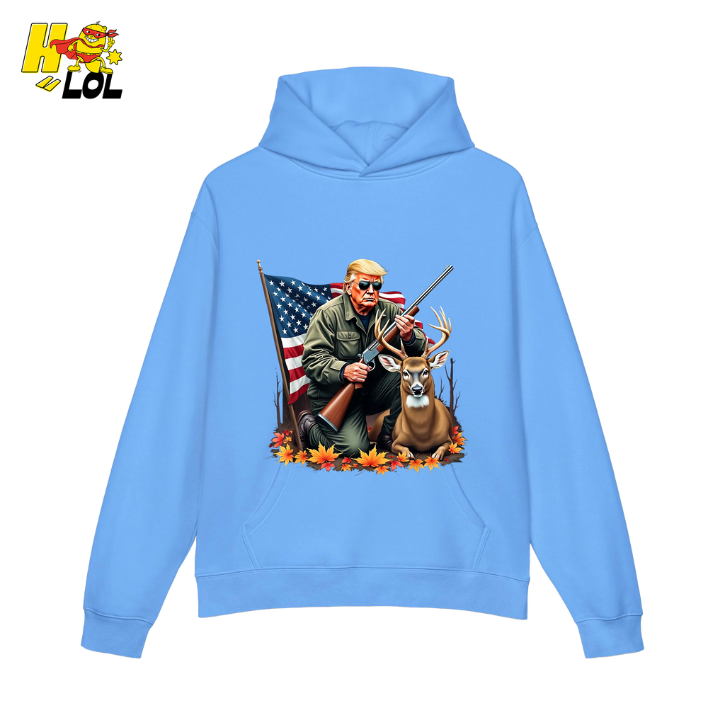 Patriotic Hunting Shirt Hunter Deer American Flag Graphic Shirt - HQLOL