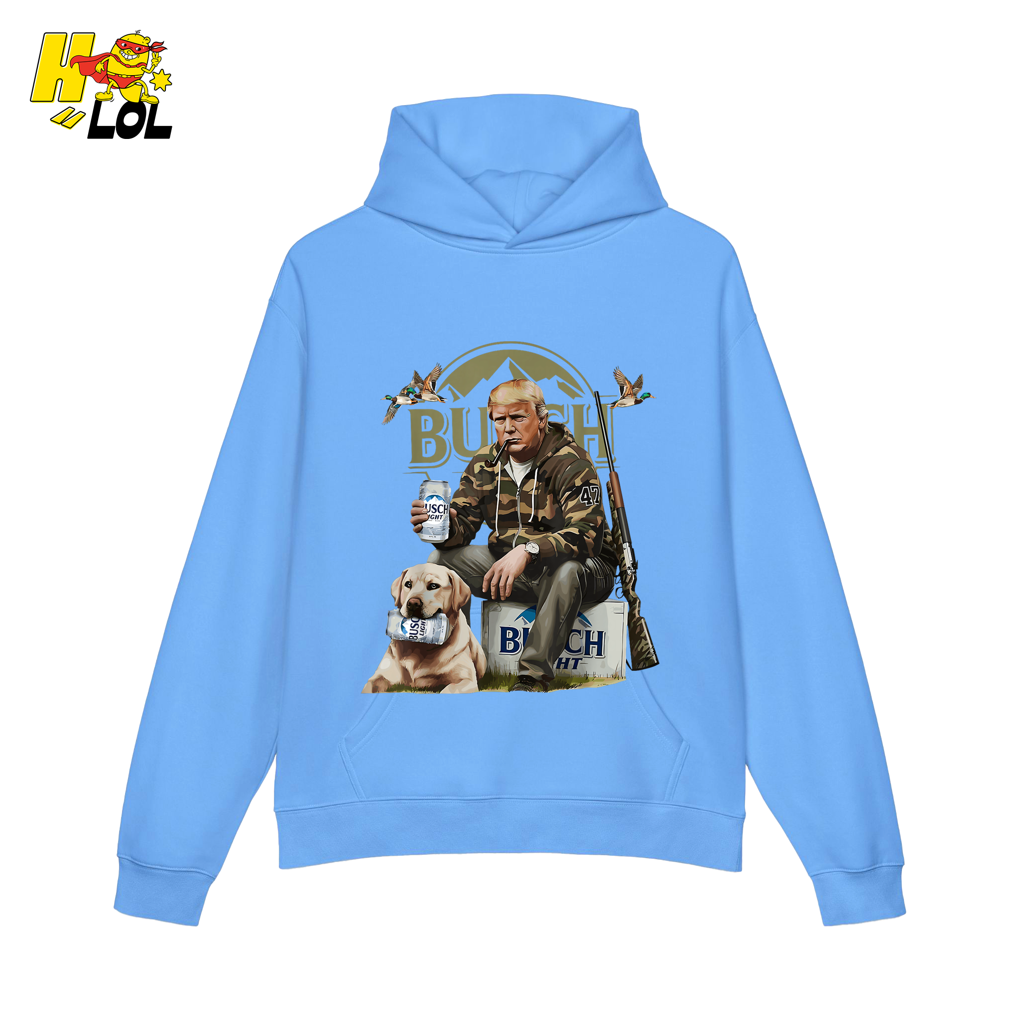 Busch Light Hunting Shirt Funny Deer Camp Dog Camo Shirt - HQLOL