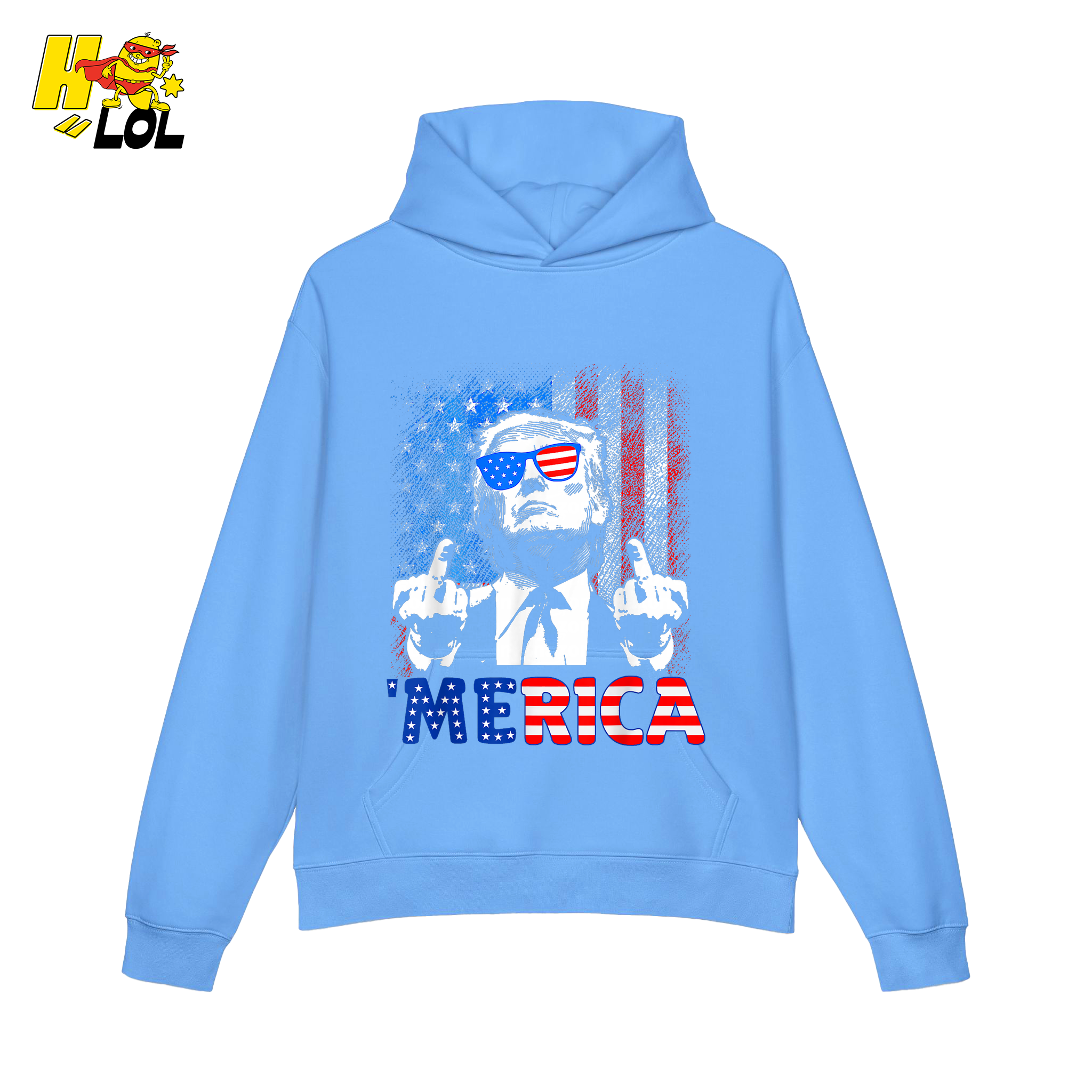 Merica Shirt Funny Patriotic USA Flag Graphic Shirt - HQLOL