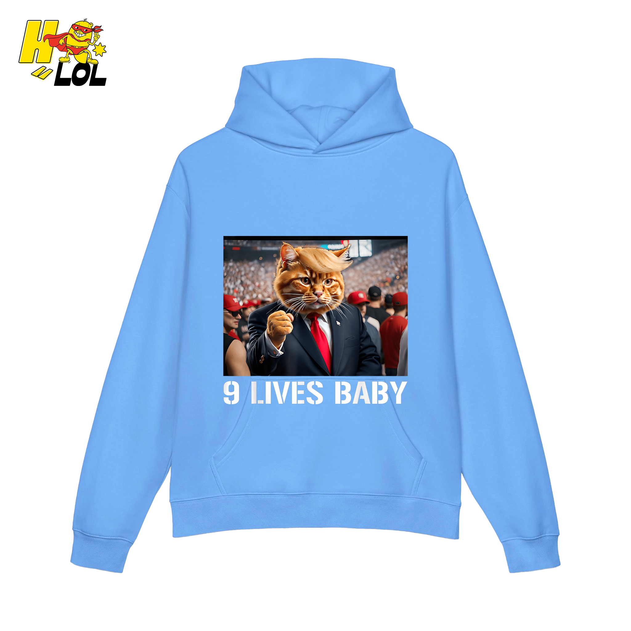 9 Lives Baby Shirt Funny Cat Meme Graphic Shirt - HQLOL