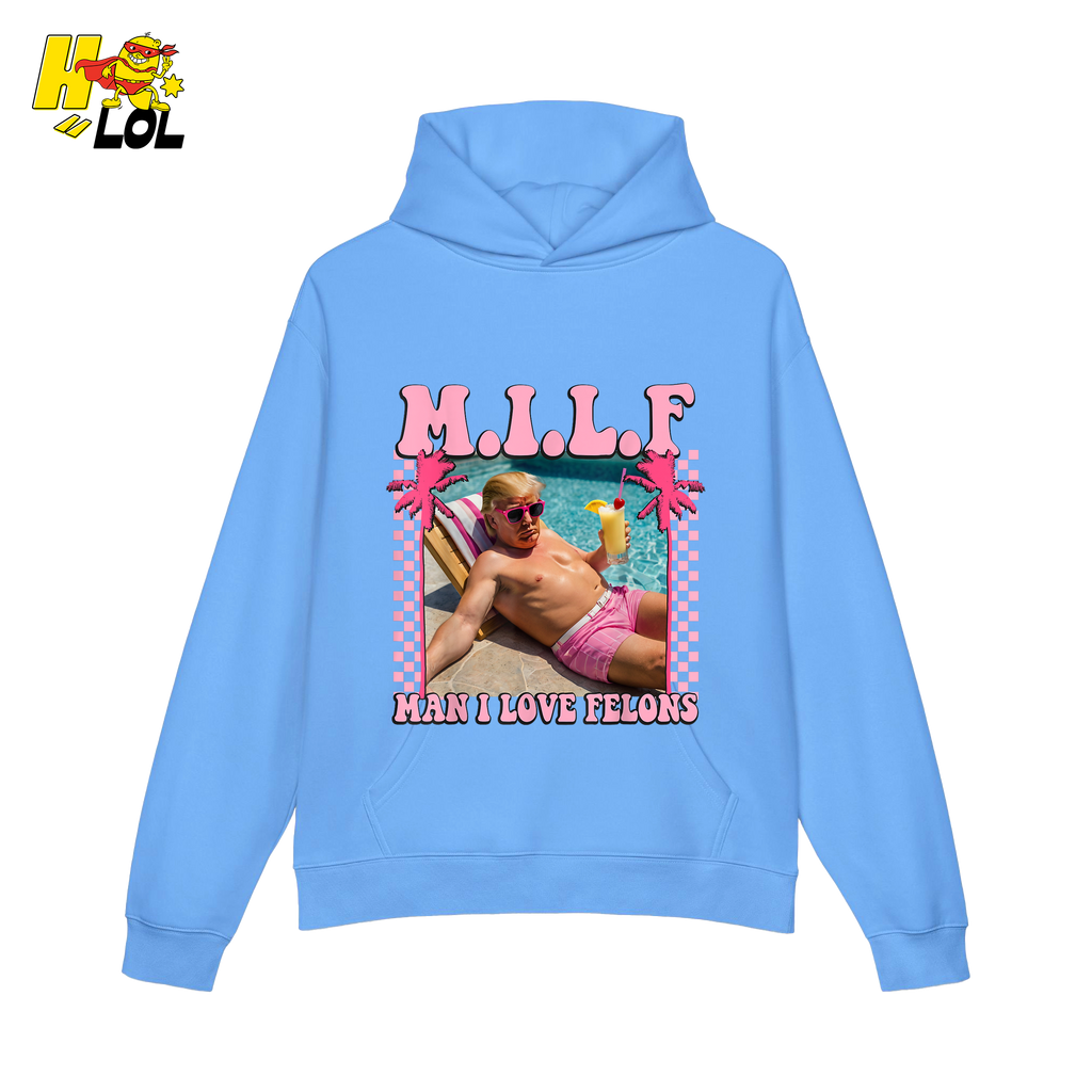 MILF Man I Love Felons Shirt Funny Pink Retro Meme Shirt - HQLOL