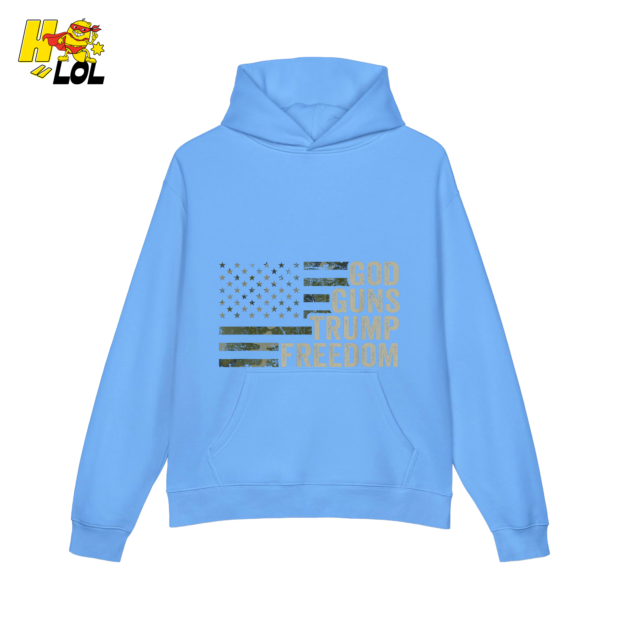 God Guns Trump Freedom Shirt Patriotic Camo Flag Shirt - HQLOL