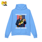 Make Fishing Great Again Shirt Funny Patriotic Bass Fishing Shirt - HQLOL