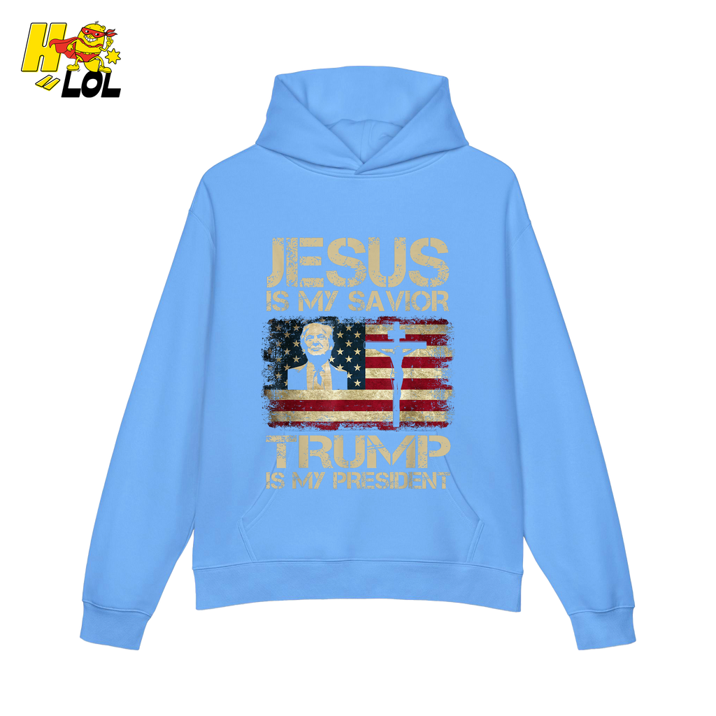 Jesus Is My Savior Trump Is My President Shirt Christian Patriotic - HQLOL